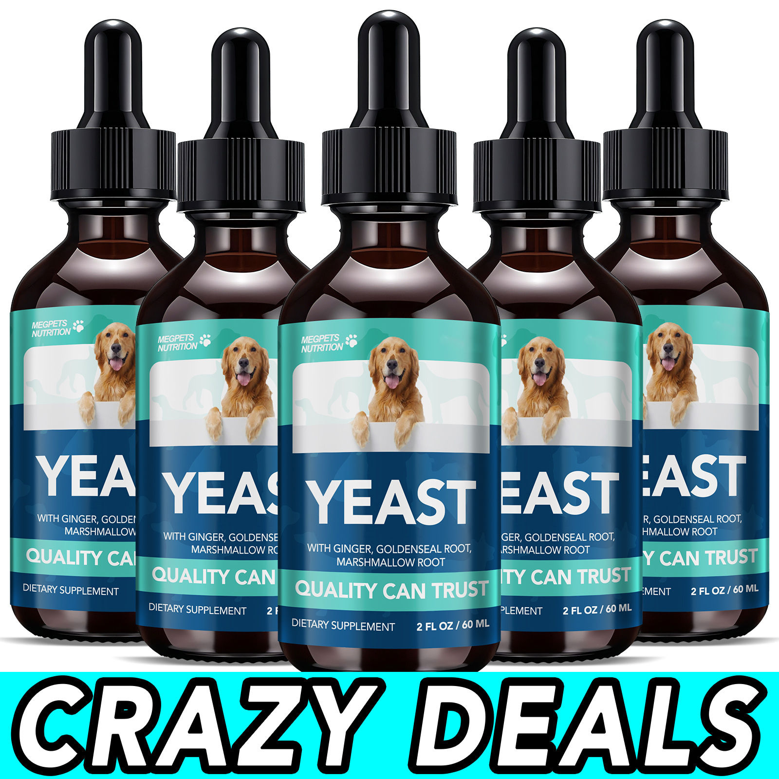 Wellness Herbal Infusion - (5 PACK) Yeast Probiotic Drops for