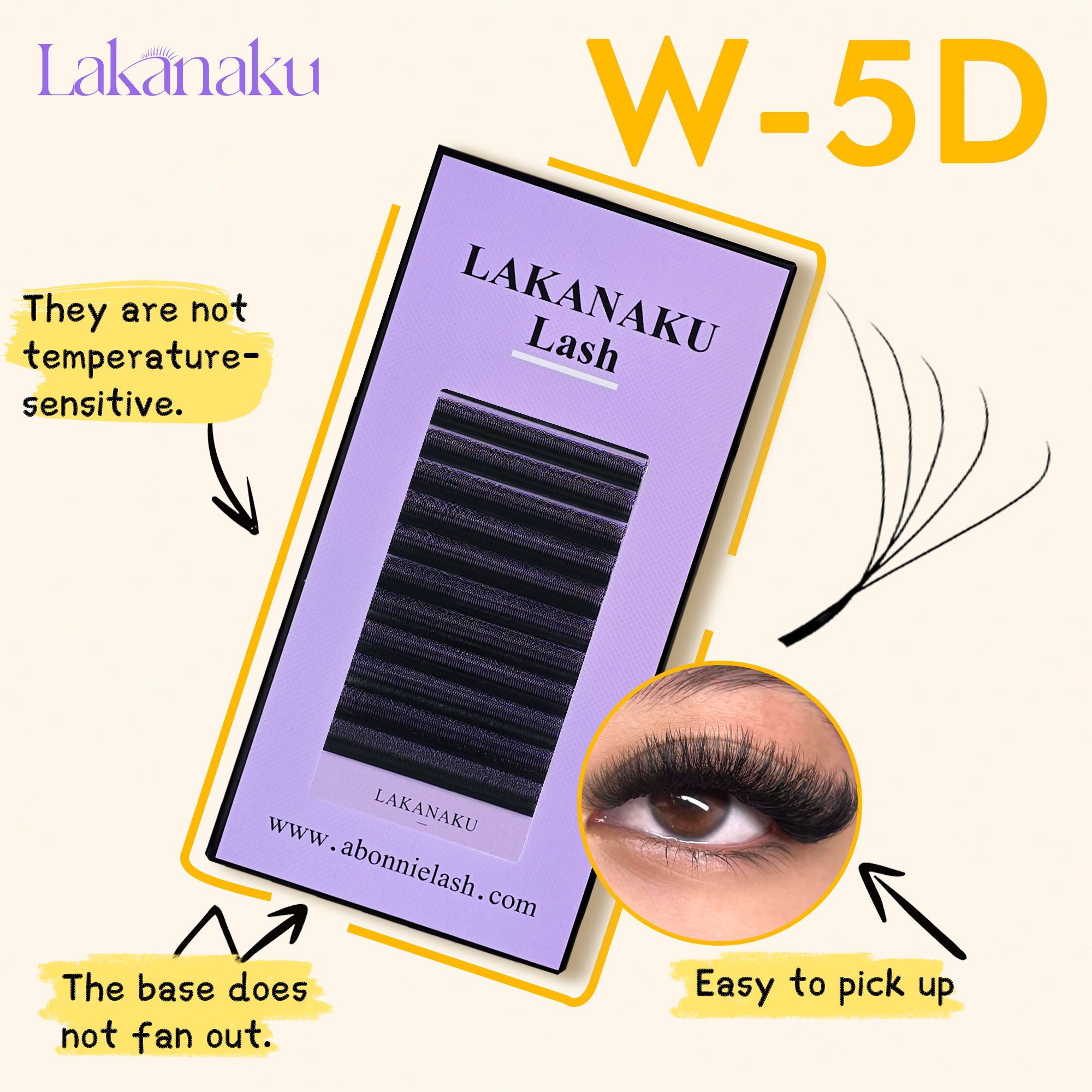 LAKANAKU Angle Lashes YY 5D W  - огляд і ціна Red Clover Flower