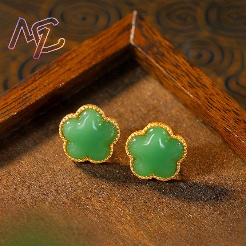 Green Natural Jade Clover Earr - огляд і ціна Red Clover Flower