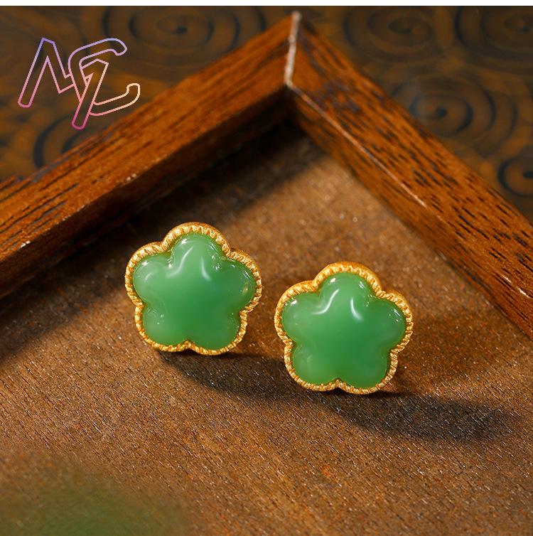 Green Natural Jade Clover Earr - огляд і ціна Red Clover Flower
