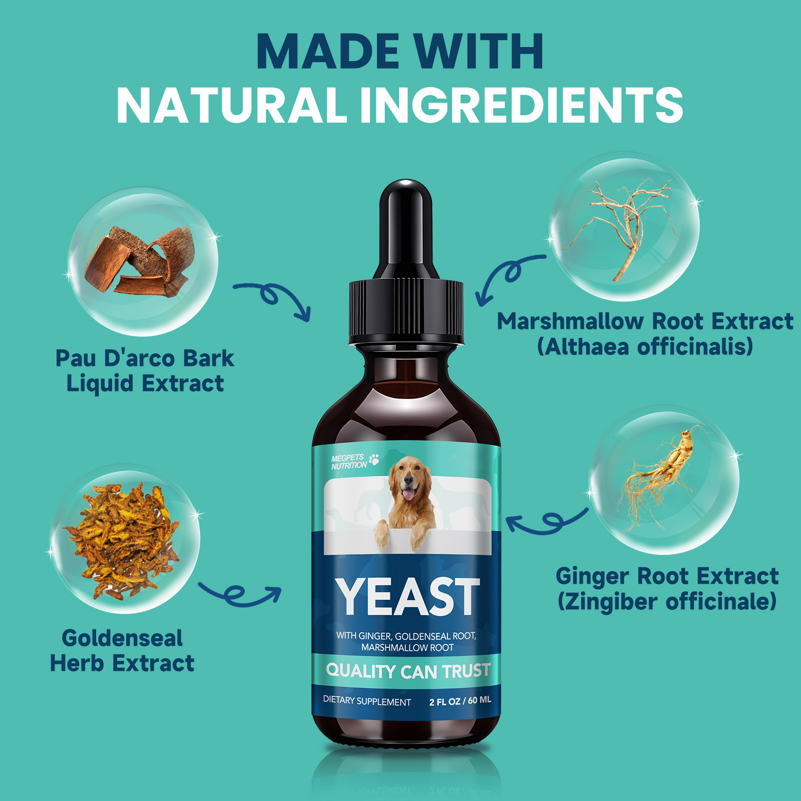 (5 PACK) Yeast Probiotic Drops - огляд і ціна Wellness Herbal Infusion