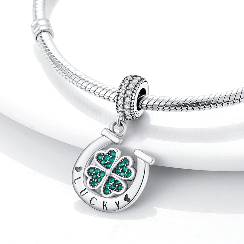 925 Sterling Silver Green Char - огляд і ціна Red Clover Flower