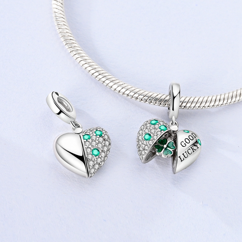 925 Sterling Silver Green Char - огляд і ціна Red Clover Flower